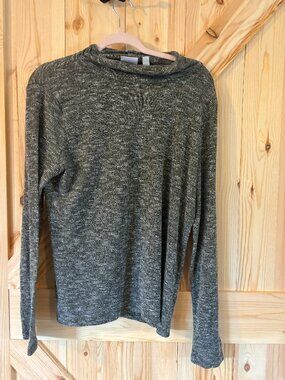 Kim Rogers XL Marled Knit Top Long Sleeve Lightweight Sweater Pullover